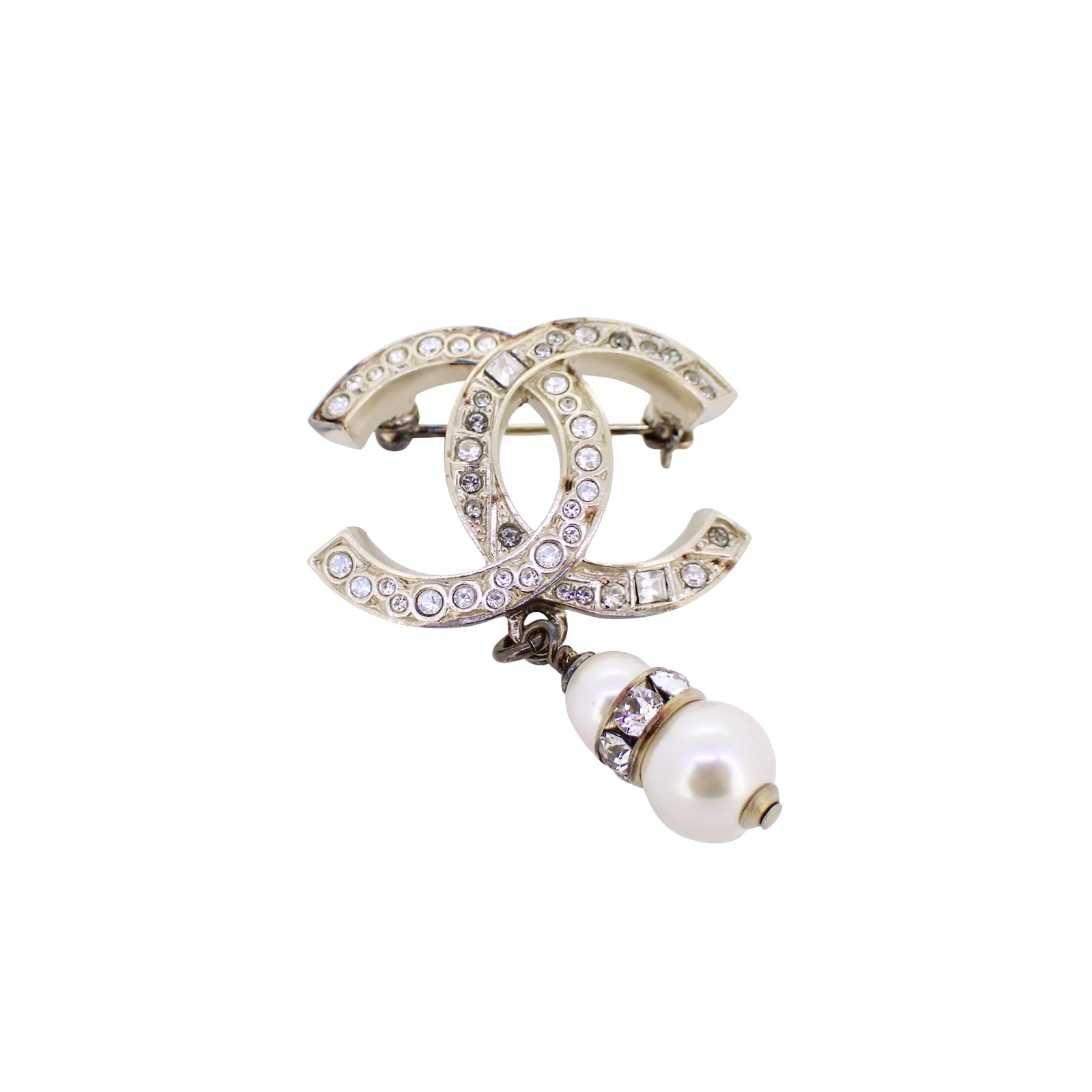 CHANEL シャネル  ココマーク スワロフスキー フェイクパール  ヴィンテージ  ゴールド  レディース ブローチ