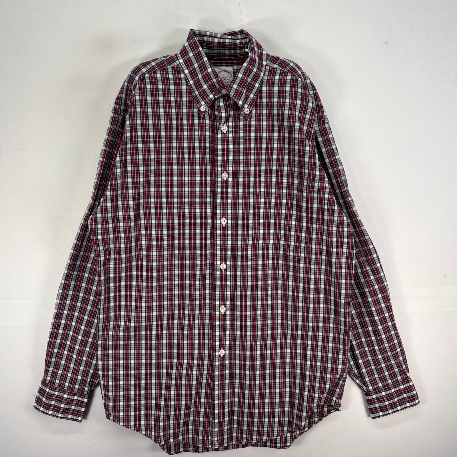 古着 ブルックスブラザーズ Brooks Brothers 長袖シャツ チェック 胸ポケ 346 S  レッド系 マルチカラー メンズ