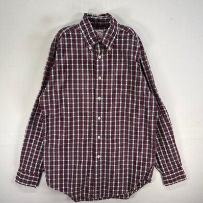 古着 ブルックスブラザーズ Brooks Brothers 長袖シャツ チェック 胸ポケ 346 S レッド系 マルチカラー メンズ