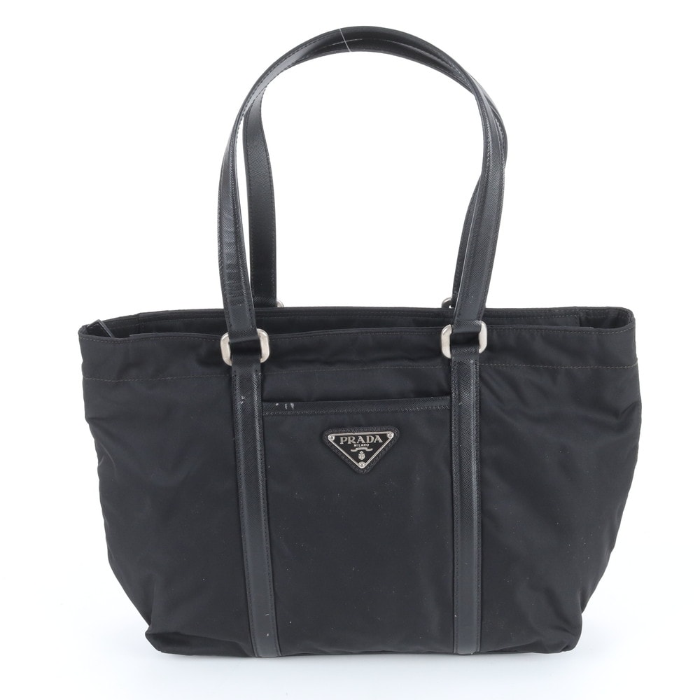 ■美品 プラダ テスート ナイロンサフィアーノ トライアングルロゴ