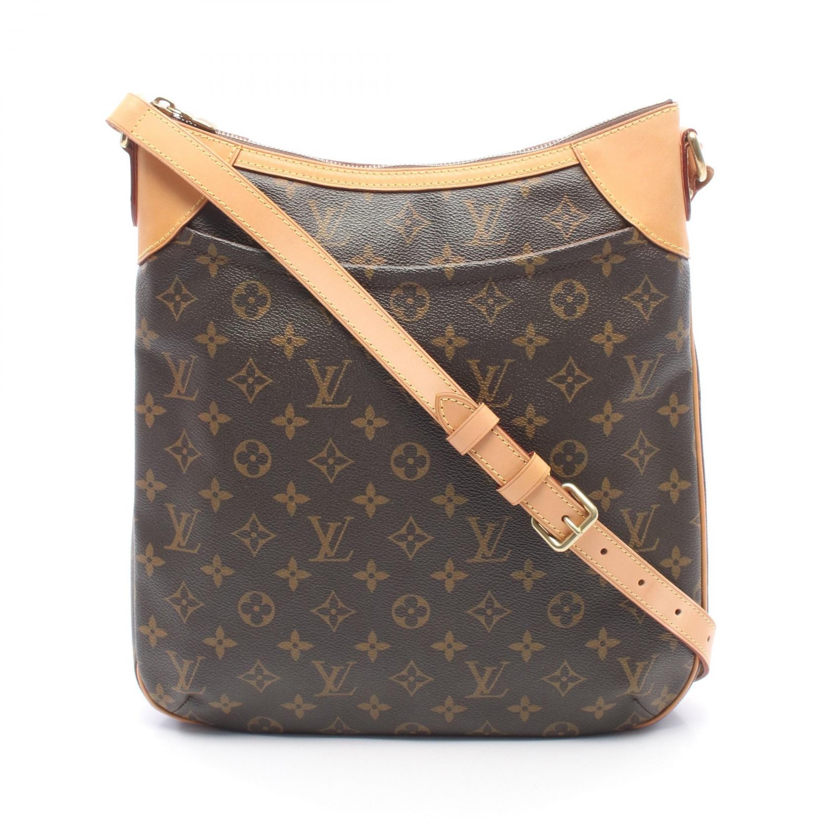 ルイ・ヴィトン LOUIS VUITTON オデオンMM ショルダーバッグ バッグ PVCコーティングキャンバス レザー モノグラム レディース ブラウン系 M56389 【中古】