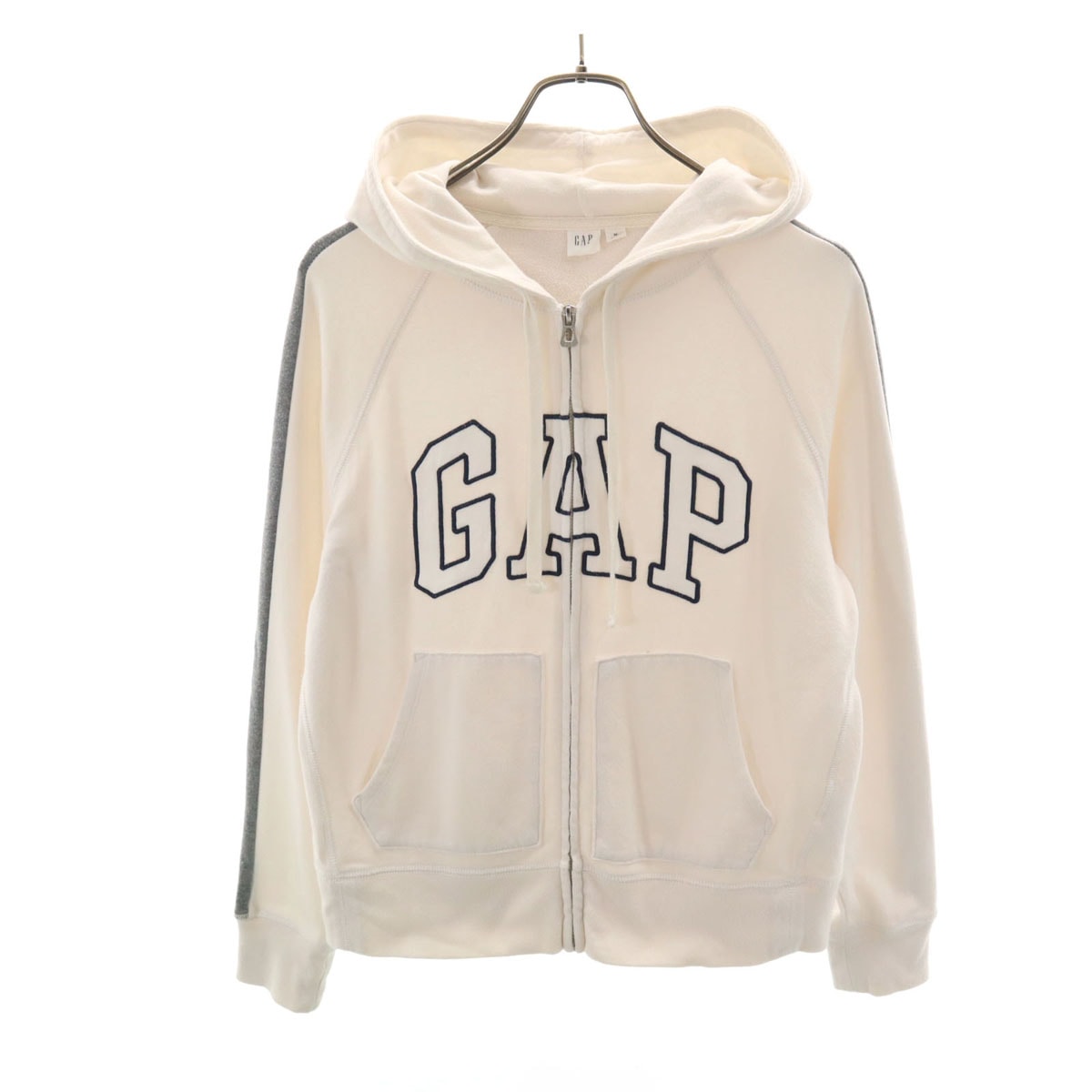 GAP ギャップ 長袖 ジップパーカー M ホワイト