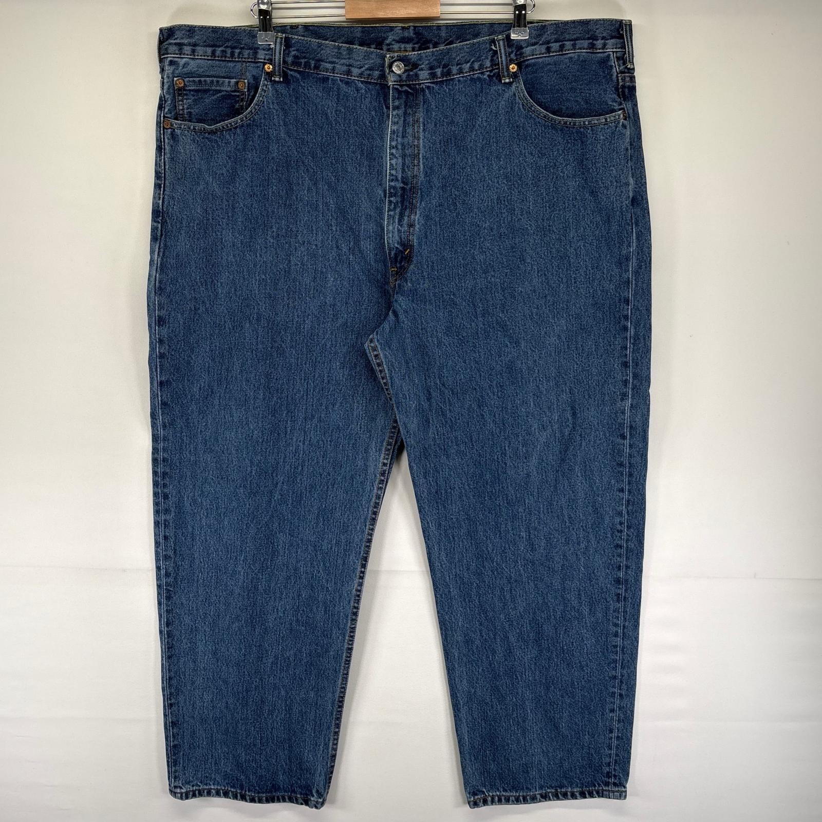 古着 リーバイス Levi's デニム パンツ Gパン 550 テーパード 5ポケット ジッパーフライ 大きいサイズ W48 L30  ブルー系 メンズ