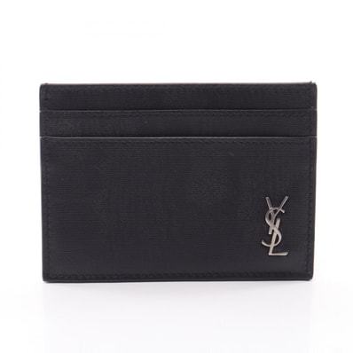 サンローランパリ SAINT LAURENT PARIS タイニー カサンドラ カードケース アクセサリー レザー メンズ ブラック系 607603AACAJ1000 【新品】