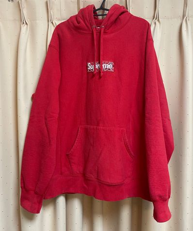 Supreme Bandana Box Logo Hooded Sweatshirt "Red"