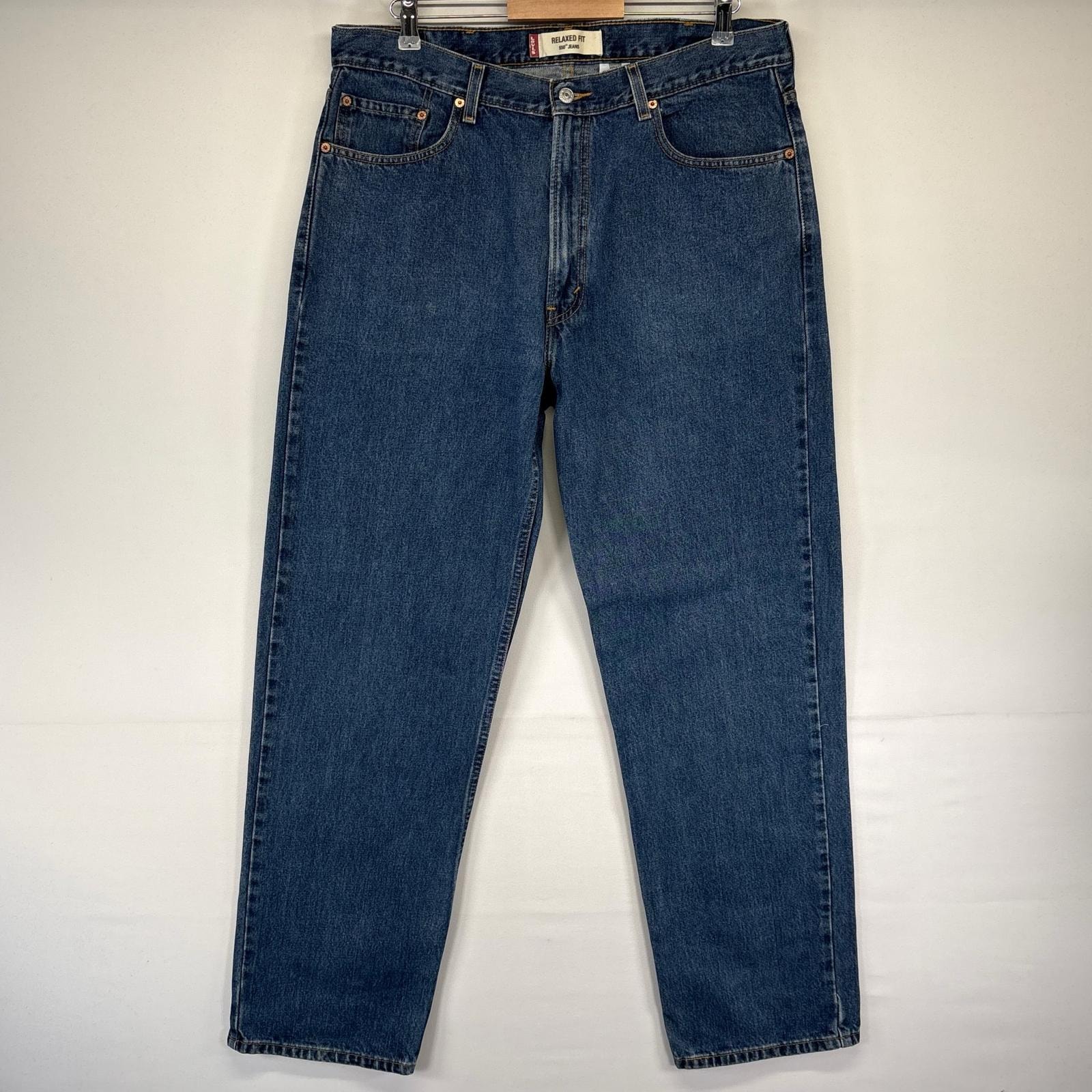 古着 リーバイス Levi's デニム パンツ 550 ジーパン テーパード バギー 大きいサイズ W38L34  ブルー系 メンズ