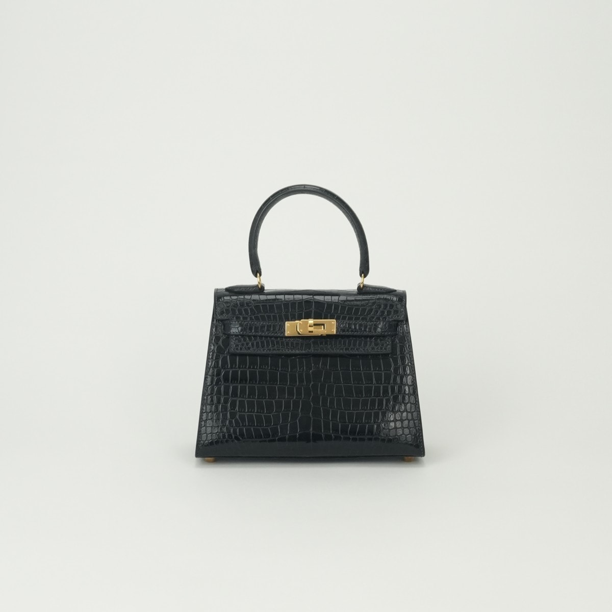エルメス HERMES ケリー20 ミニケリー ケリー 20 ミニ バッグ トートバッグ ポロサス クロコダイル ブルーマリン Bluemarine ブルー Blue 青 ゴールド金具 ハンドバッグ 外縫い エキゾチック