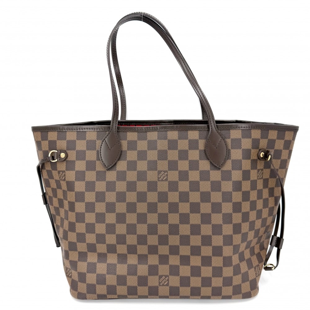 LOUIS VUITTON ルイヴィトン トートバッグ ネヴァーフルMM ハンドバッグ 肩掛け N40599 ダミエキャンバス ブラウン 茶 ゴールド金具 レディース【中古品】