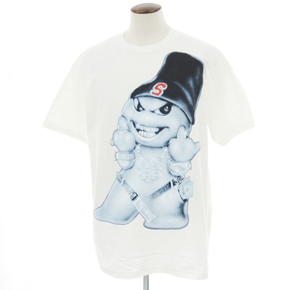 【中古】シュプリーム Supreme 2025年秋冬 Snowman Tee コットン 半袖Tシャツ ホワイト【サイズXL】【メンズ】