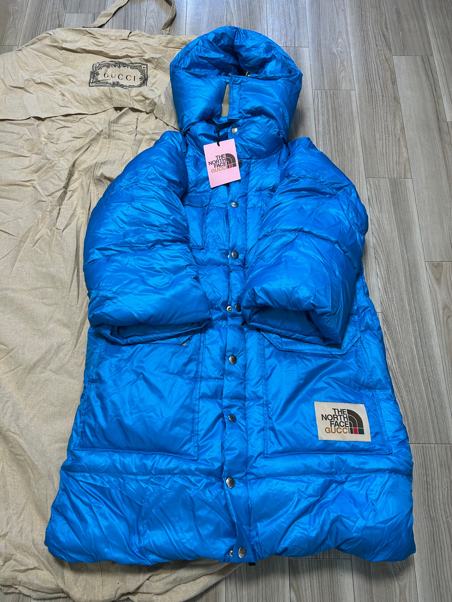 THE NORTH FACE GUCCI ダウンジジャケット ブルー コート xxs