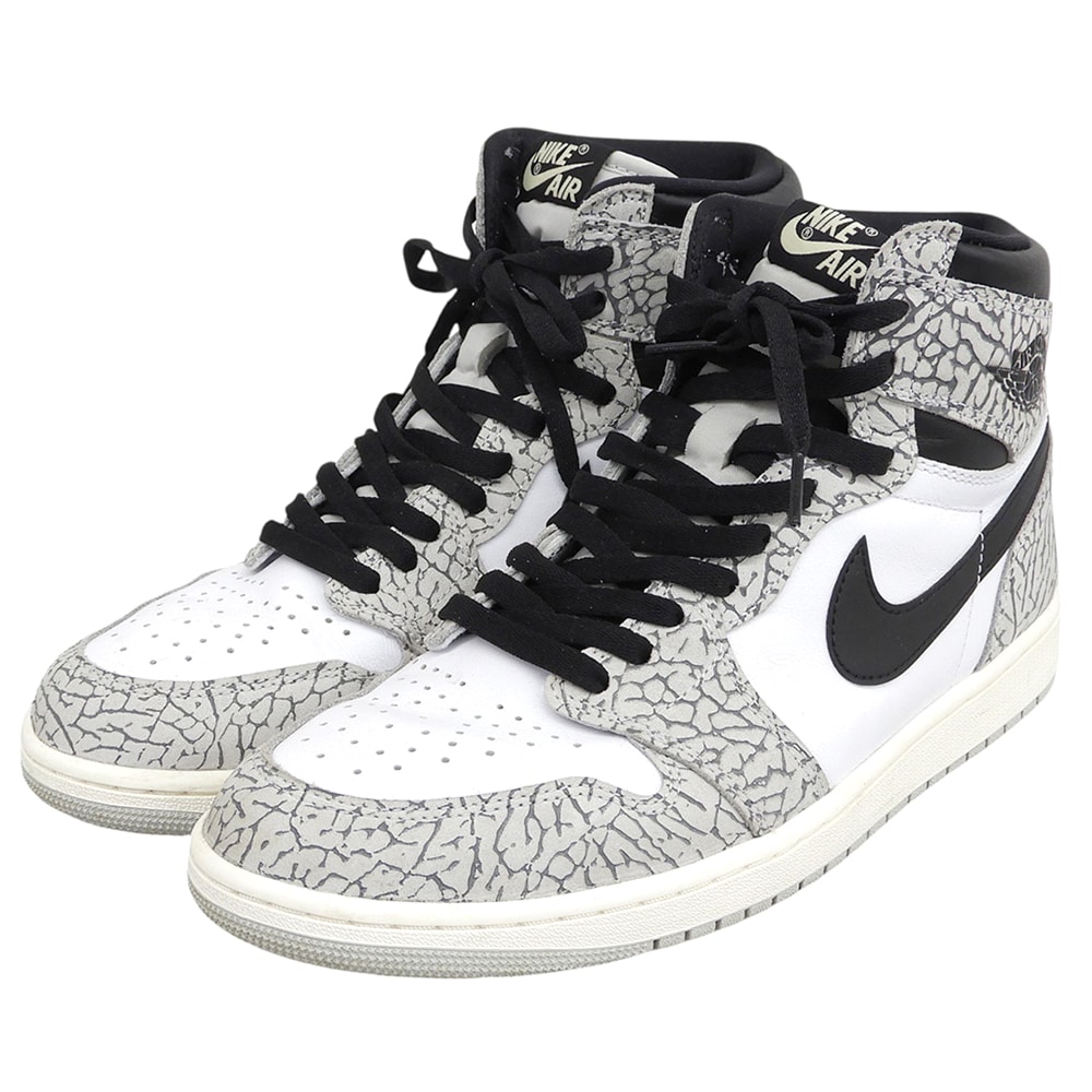 ナイキ 美品 Nike Air Jordan 1 High OG White Cement/Safari シューズ メンズ グレー 29cm DZ5485-052 11(US)