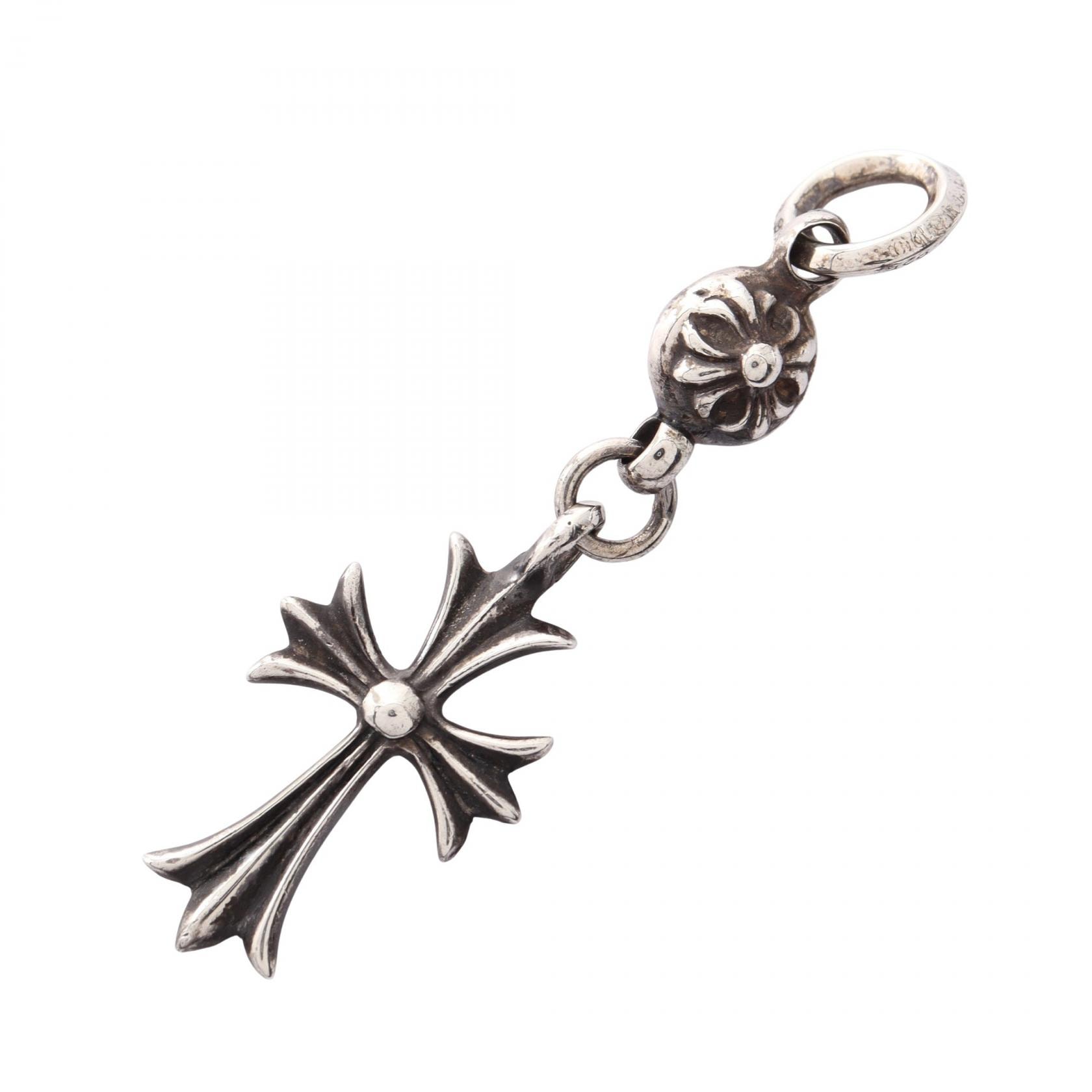 クロムハーツ CHROME HEARTS 1ボール タイニーCHクロス ペンダントトップ ジュエリー シルバー925 メンズ シルバー系 【中古】