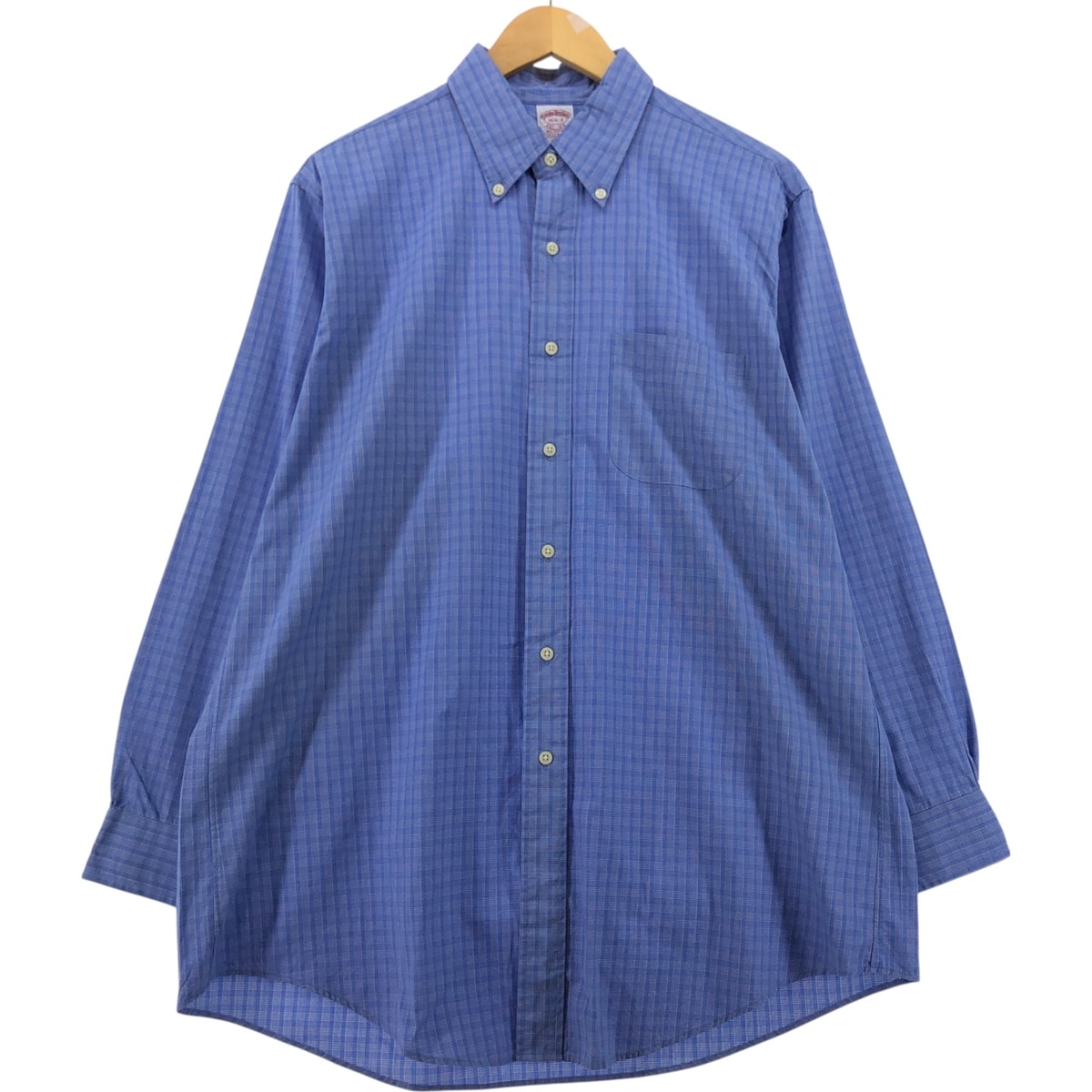 古着 ブルックスブラザーズ Brooks Brothers Est.1818 長袖 ボタンダウンチェックシャツ メンズL相当/eaa563720
