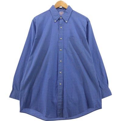 古着 ブルックスブラザーズ Brooks Brothers Est.1818 長袖 ボタンダウンチェックシャツ メンズL相当/eaa563720