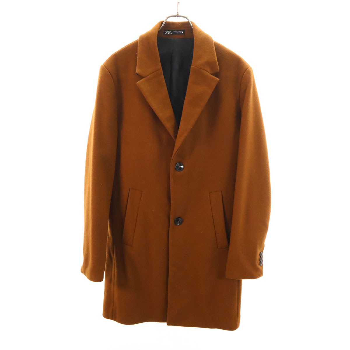 ZARA ザラ ウールブレンド チェスターコート M ブラウン系