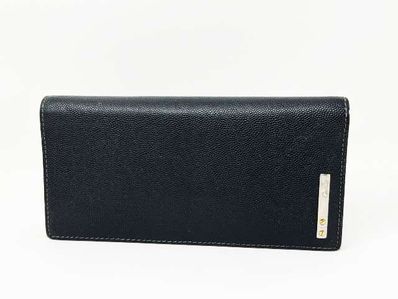 カルティエ サントスライン 二つ折り長財布 レザー ブラック L3000769