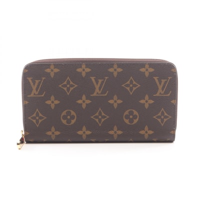ルイ・ヴィトン LOUIS VUITTON ジッピーウォレット ラウンド長財布 財布 PVCコーティングキャンバス PVC モノグラム フューシャ レディース ブラウン系 / ピンク系 M41895 【中古】