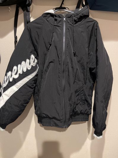 Supreme Sleeve Script Sideline Jacket "Black"