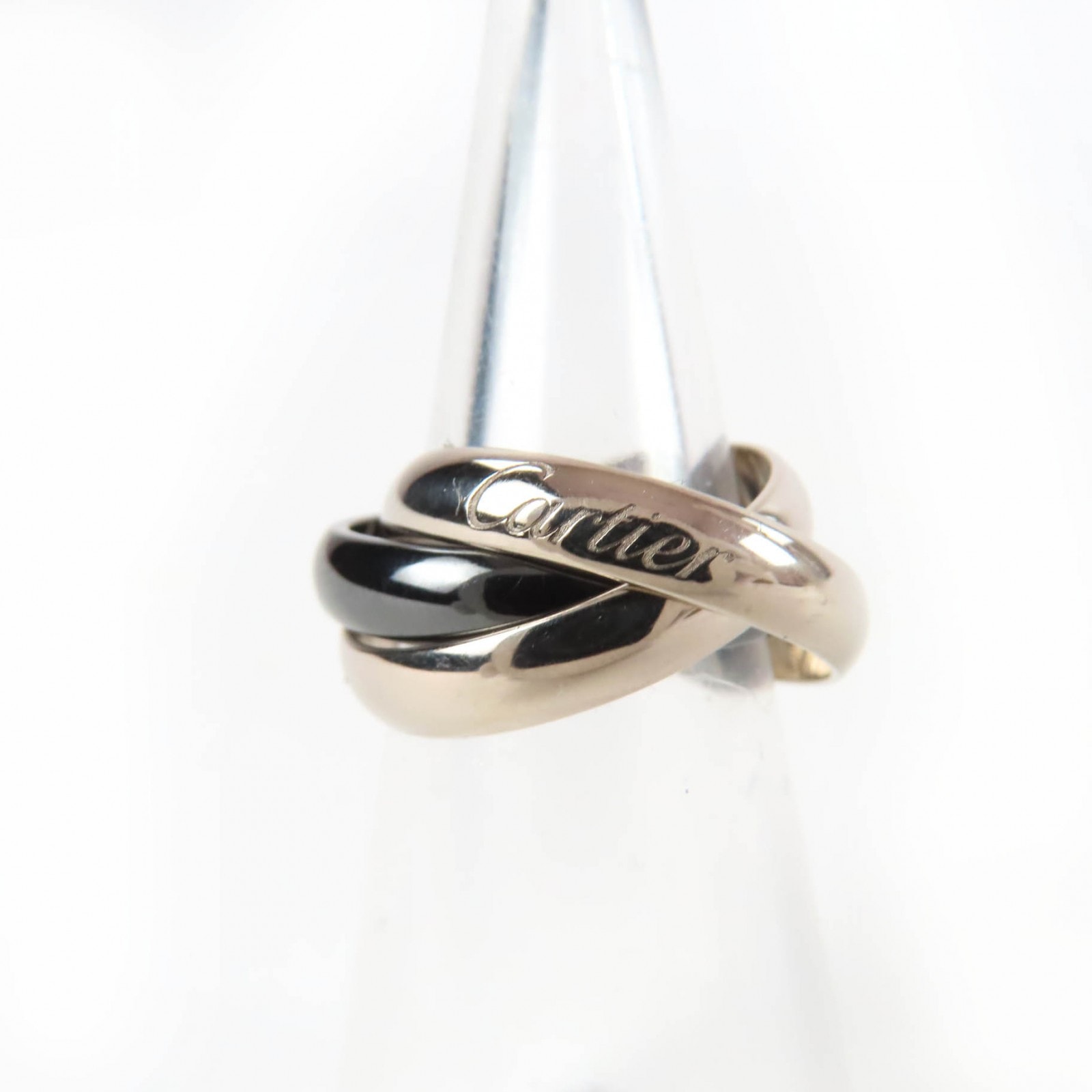 極美品 カルティエ トリニティ リング クラシック ホワイトゴールド 48