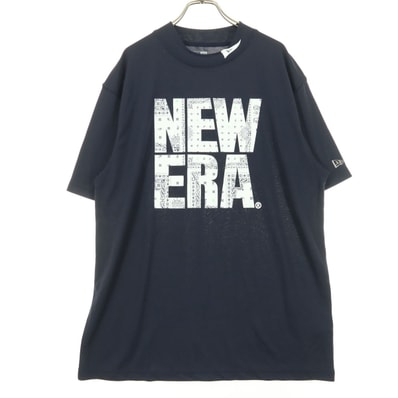 美品 NEW ERA ニューエラ プリント柄 半袖 Tシャツ XXL ブラック