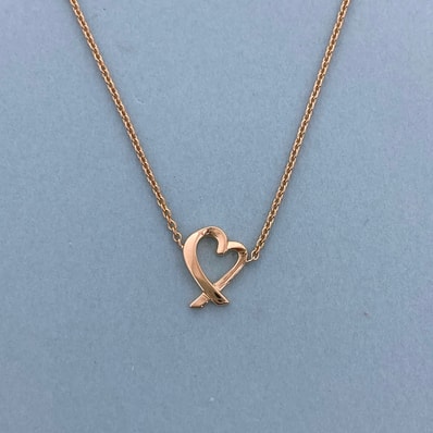 TIFFANY&Co. ティファニー ラビングハート ペンダント 750YG ネックレス K18イエローゴールド ゴールド レディース【中古】