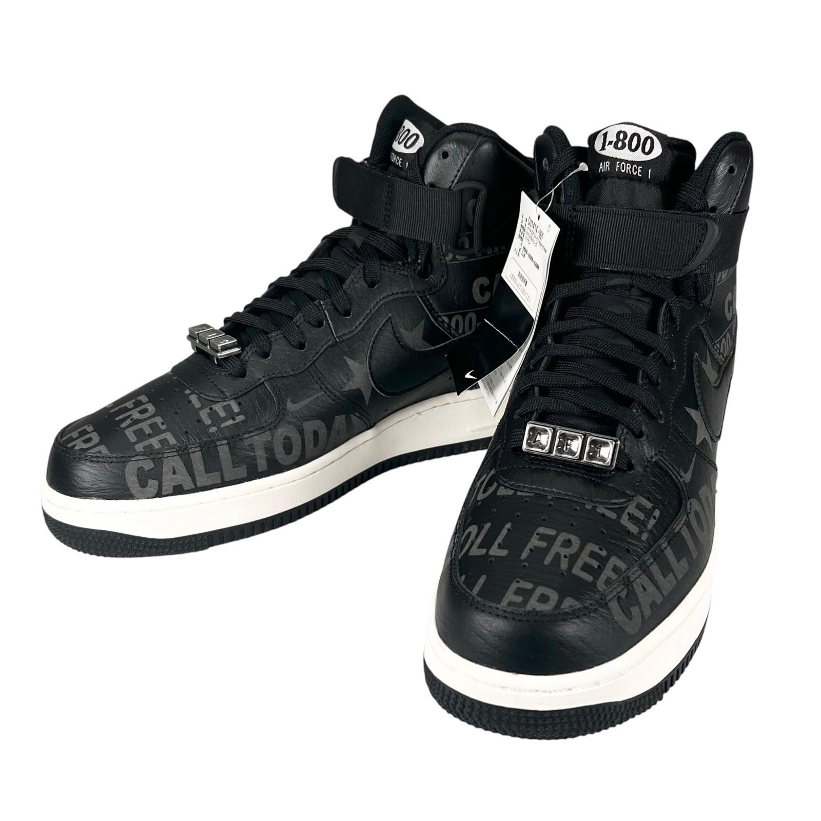 未使用品 NIKE ナイキ AIR FORCE 1 HIGH 07 PRM CU1414 001 スニーカー 合成皮革 ブラック メンズ 27.5 ハイカット【古着】【中古】
