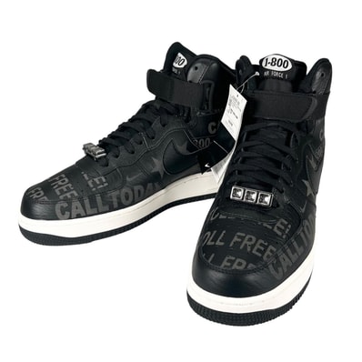 未使用品 NIKE ナイキ AIR FORCE 1 HIGH 07 PRM CU1414 001 スニーカー 合成皮革 ブラック メンズ 27.5 ハイカット【古着】【中古】