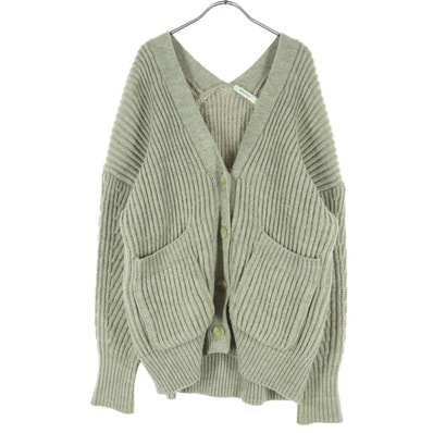 MOUSSY マウジー 長袖 Vネック カーディガン F ブラウン