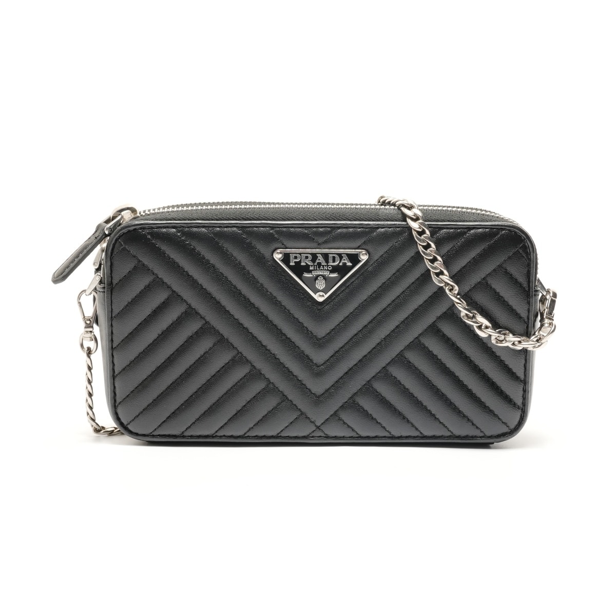 プラダ PRADA チェーンウォレット キルティング ショルダーバッグ【中古】