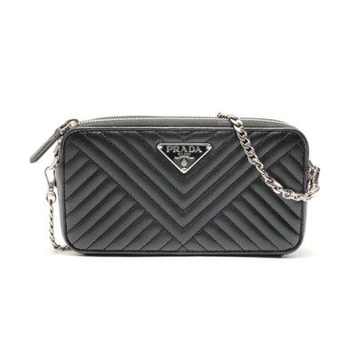 プラダ PRADA チェーンウォレット キルティング ショルダーバッグ【中古】