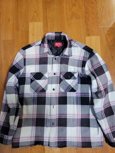Supreme Quilted Flannel Shirt "White"