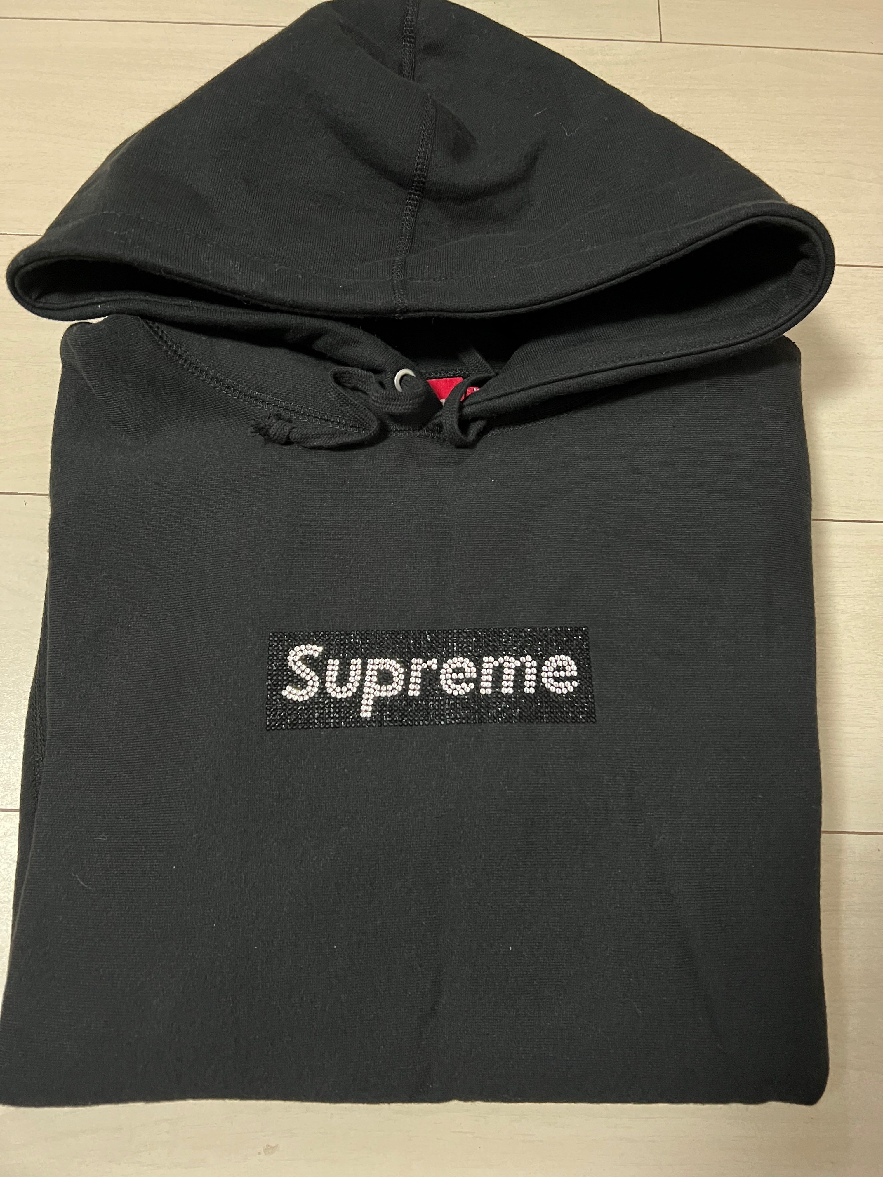 Supreme / Swarovski® Box Logo Hooded Sweeatshirt "Black"