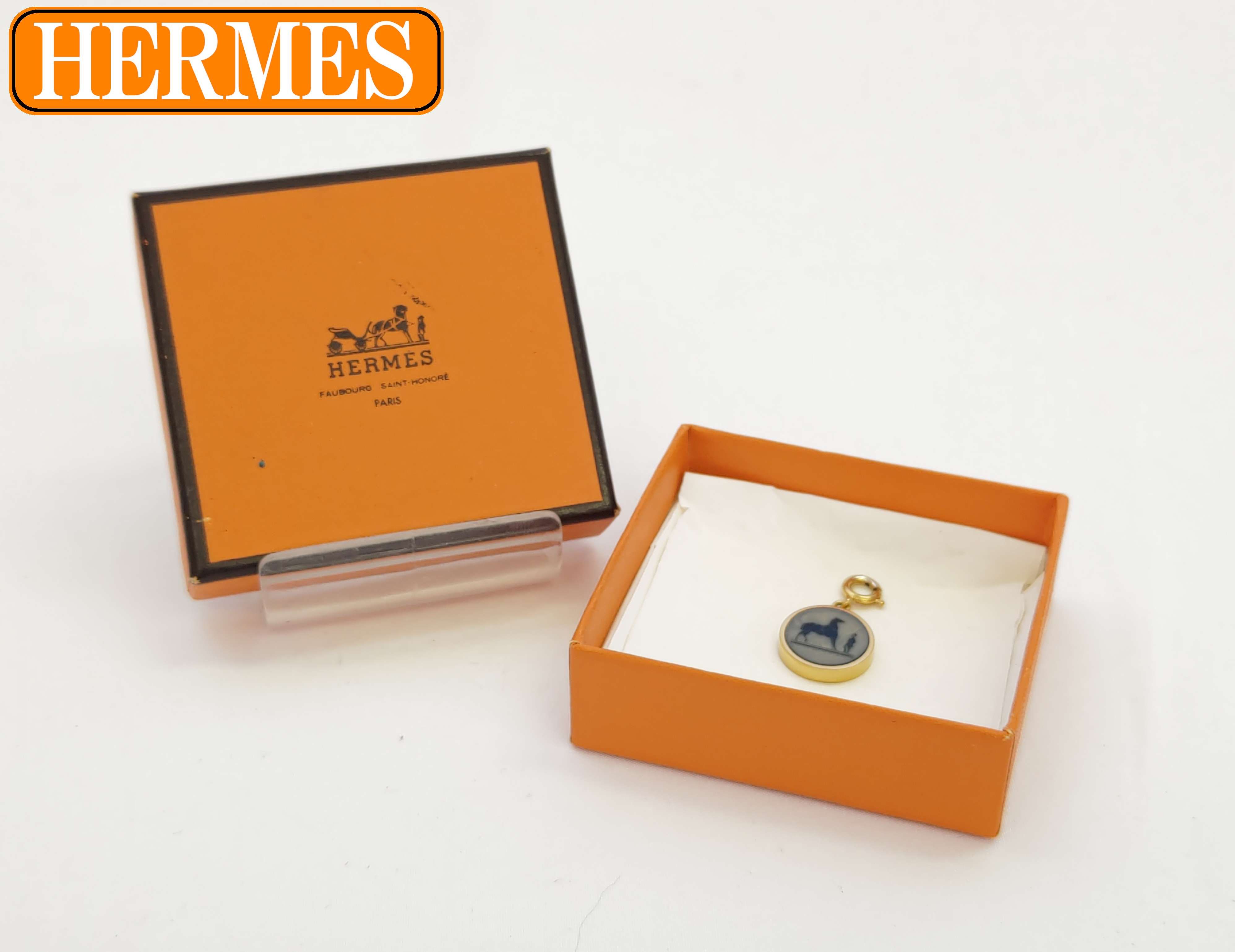 HERMES エルメス コロゾ ペンダントトップ ゴールド ホース
