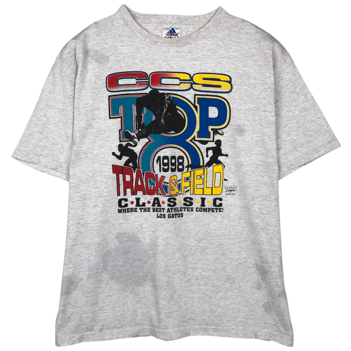 古着 90年代 アディダス adidas バックロゴ スポーツプリントTシャツ USA製 メンズL相当 ヴィンテージ/eaa621848
