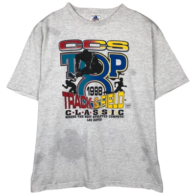 古着 90年代 アディダス adidas バックロゴ スポーツプリントTシャツ USA製 メンズL相当 ヴィンテージ/eaa621848