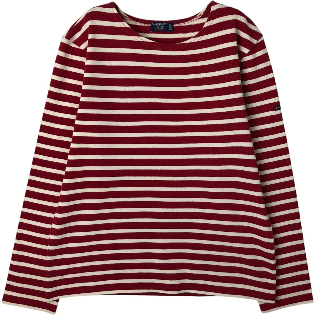 古着 セントジェームス SAINT JAMES L'ATELIER ボーダー柄 ロングTシャツ ロンT フランス製 メンズM相当/eaa631329