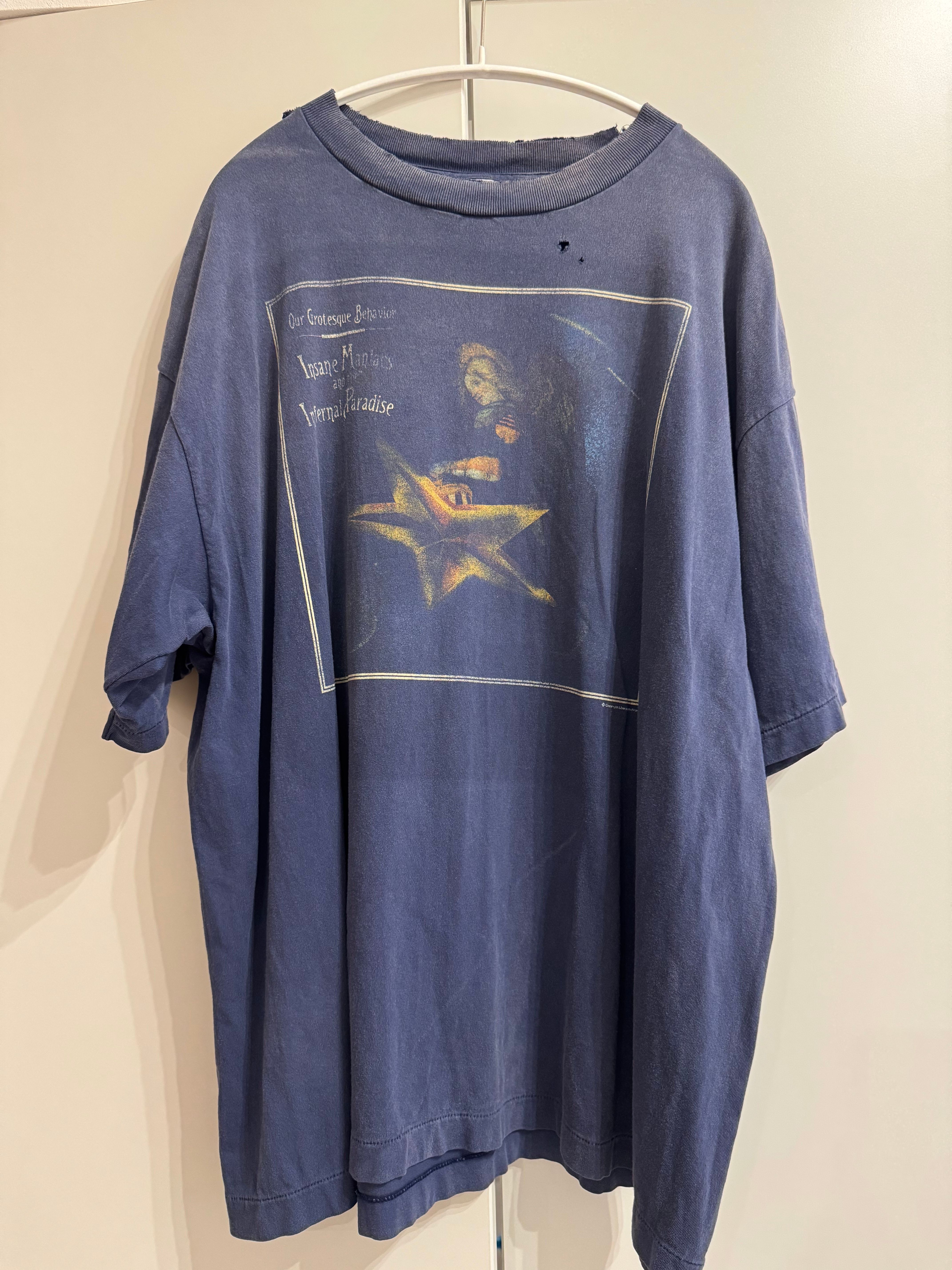 SAINT Mxxxxxx x Cactus Plant Flea Market SS Tee Star "Navy"