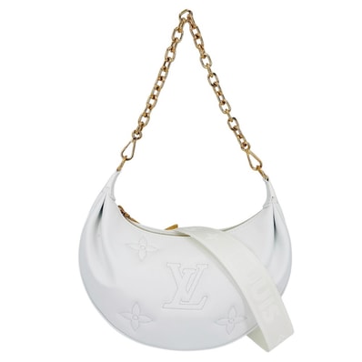 LOUIS VUITTON ルイヴィトン 2WAY モノグラム オーバー ザ ムーン ショルダーバッグ ハンドバッグ バブルグラム M59959 レザー ホワイト 白 ゴールド金具 レディース【中古品】