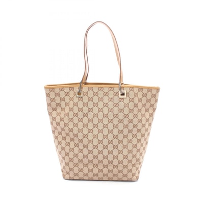 グッチ GUCCI GGキャンバス トートバッグ バッグ キャンバス レザー レディース ベージュ系 / ブラウン系 002 1098 【中古】