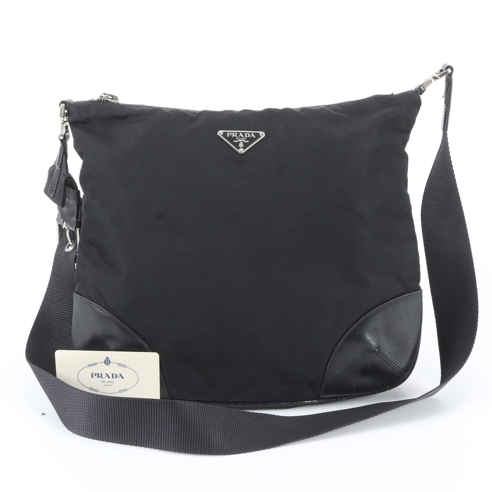 ■美品 プラダ テスート ナイロントライアングルロゴ BT0326