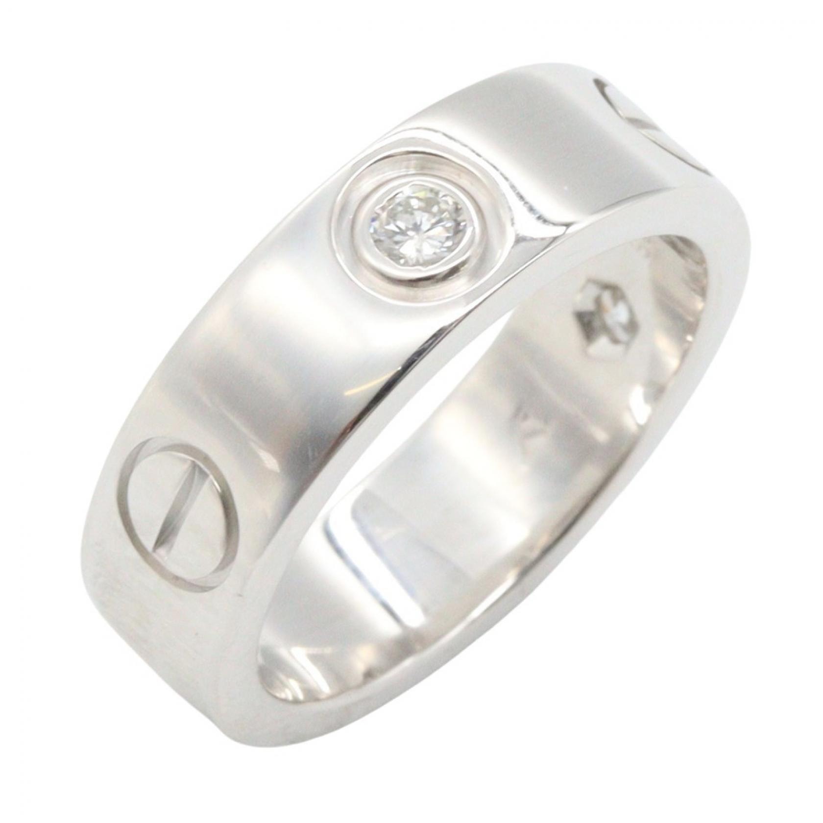 カルティエ CARTIER ラブリング 1PD リング・指輪 ジュエリー K18WG(ホワイトゴールド) ダイヤモンド レディース シルバー系 / クリア系 【中古】