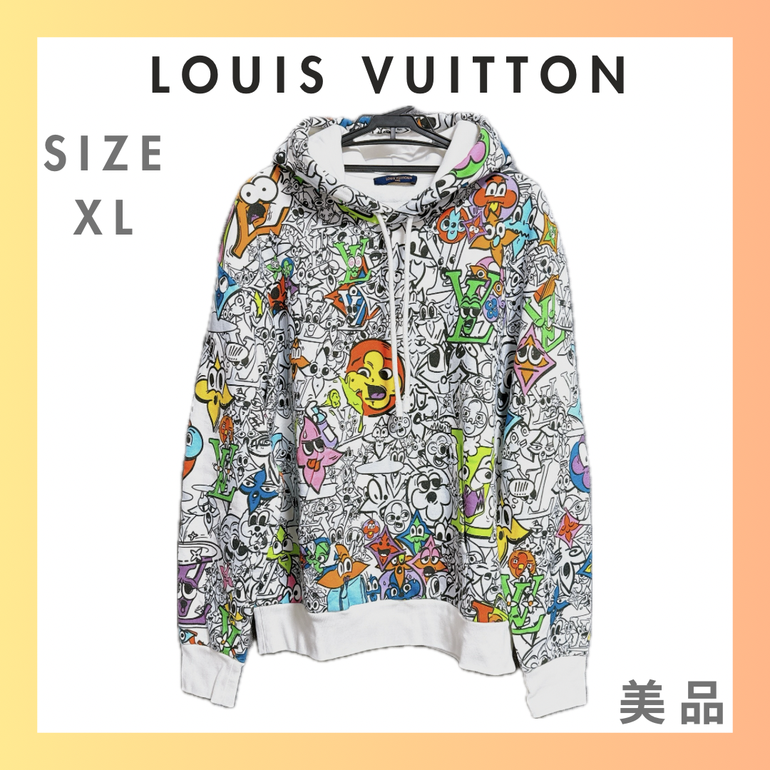 ルイヴィトン 23SS コットン コミック サイズXL パーカー　RM231