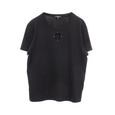シャネル CHANEL クルーネック 半袖Tシャツ 衣料品 トップス コットン レディース ブラック系 P64269K60251 【中古】