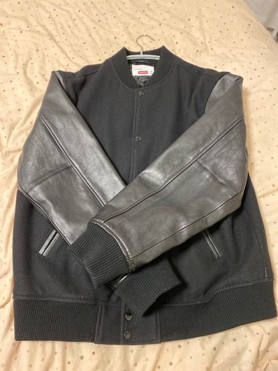 Supreme Motion Logo Varsity Jacket "Black"