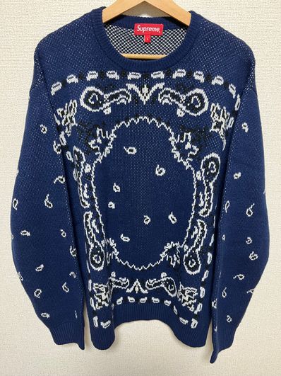 Supreme Bandana Sweater Navy