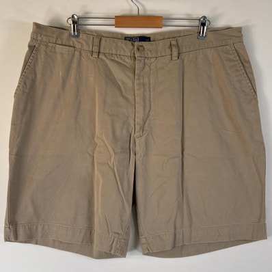 古着 90's/90年代 ポロバイラルフローレン Polo by Ralph Lauren ショートパンツ 半ズボン ポロチノ 短パン 大きいサイズ w42 ベージュ系 メンズ