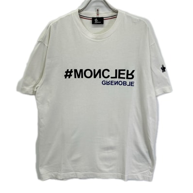 モンクレール 22年 ホワイト ラバーロゴ T-SHIRT MANICA CORTA XL