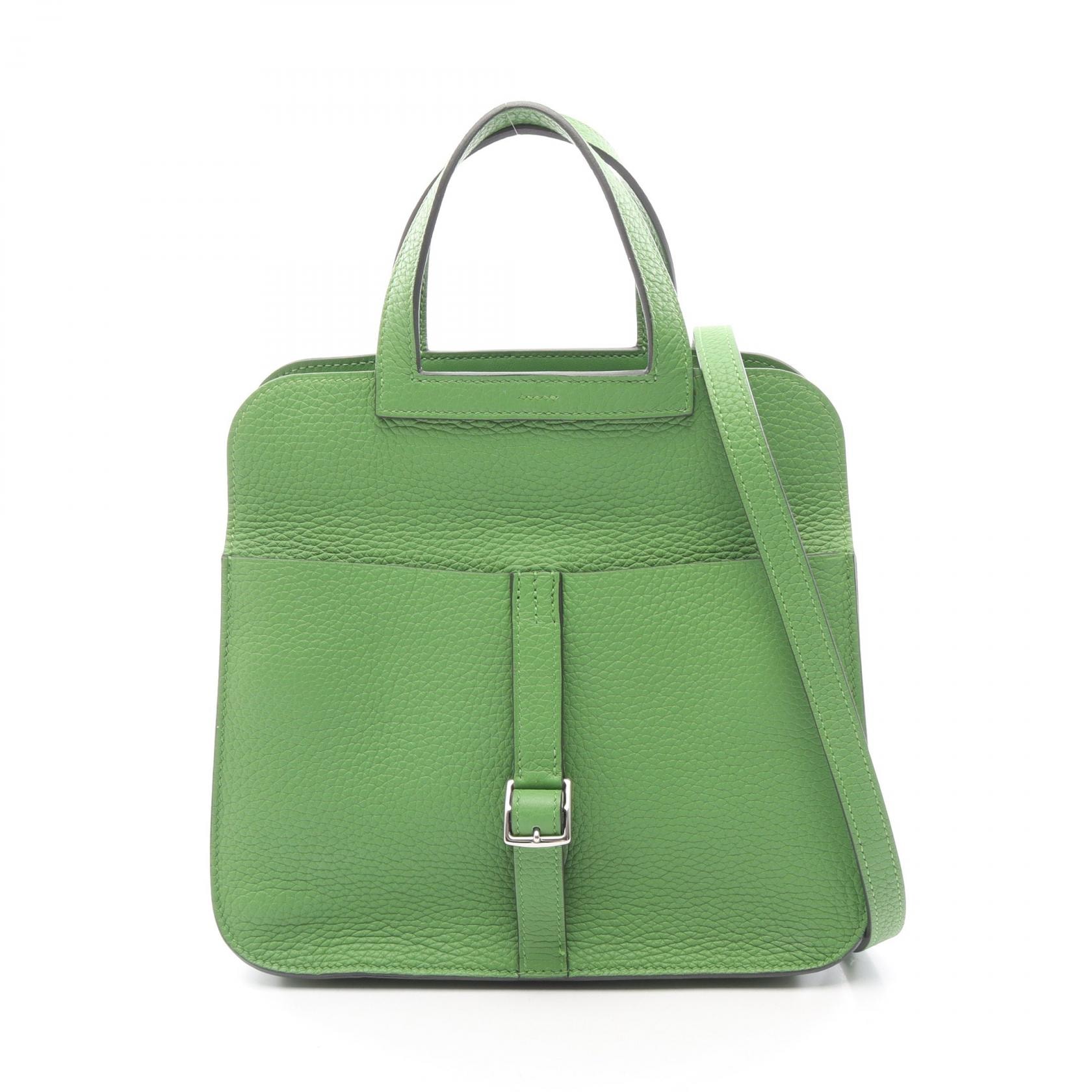 エルメス HERMES アルザン25 2WAY ハンドバッグ バッグ レザー トリヨンクレマンス トリヨンクレマンス ヴェールユッカ B刻印(2023年製造) レディース グリーン系 【中古】