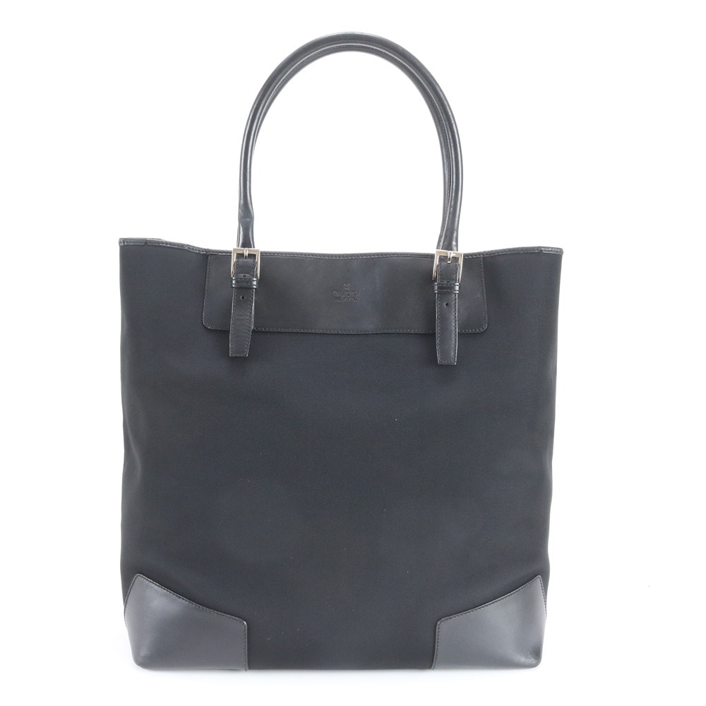 ■美品 グッチ92546 トート バッグ レザー×ナイロン