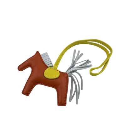 エルメス HERMES チャーム ロデオ PM 馬 ストラップ キーホルダー イエロー